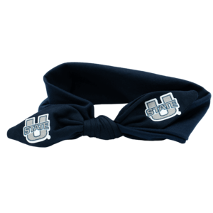 Navy U-State Knotted Headband Girls